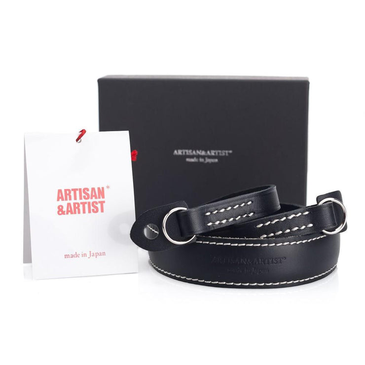 Artisan & Artist* ACAM 252 Leather Strap - Black