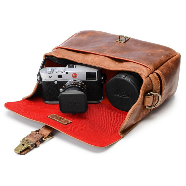 ONA Bowery Camera Bag - Antique Cognac, Leica Edition