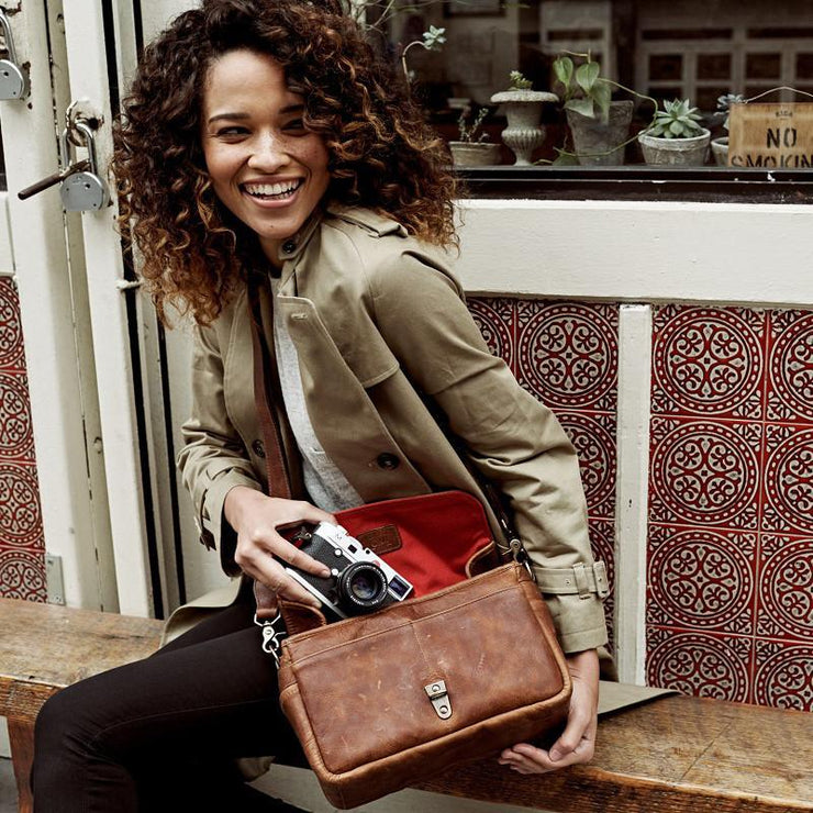 ONA Bowery Camera Bag - Antique Cognac, Leica Edition