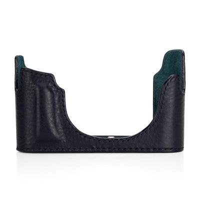 Arte di Mano M/M-P (Typ 240) Open Style Half Case with Battery Access Door- Minerva Black with Black Stitching