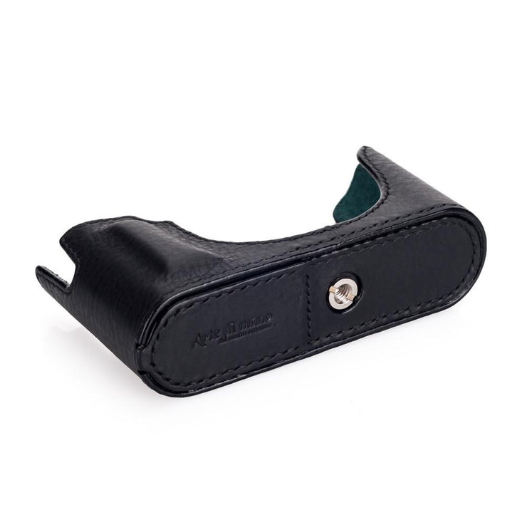 Arte di Mano M/M-P (Typ 240) Open Style Half Case with Battery Access Door- Minerva Black with Black Stitching