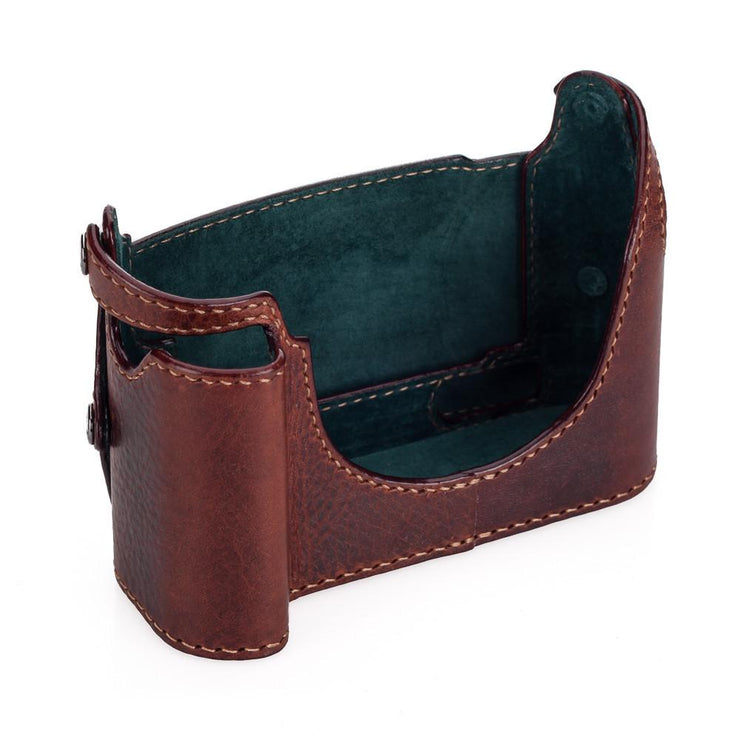 Arte di Mano Half Case for Leica M (Typ 240) and Multifunction Handgrip with Fingerloop Cutout and Back Flap - Rally Volpe