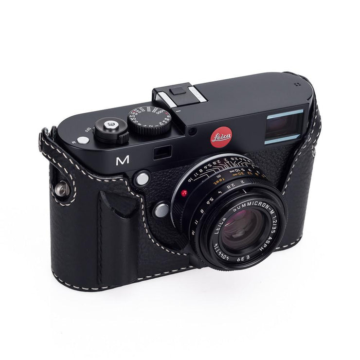 Arte di Mano Aventino Half Case for Leica M/M-P (Typ 240) - Minerva Black with White Stitching