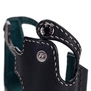 Arte di Mano Aventino Half Case with Thumbs Up Cutout for M8/M9/M-E/Mono - Minerva Black with White Stitching