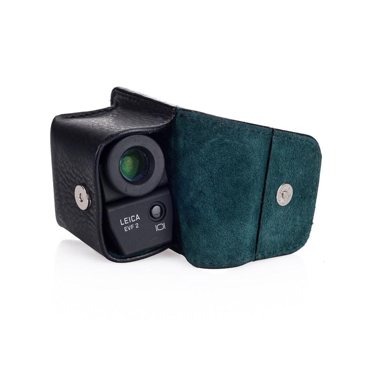 Arte di Mano Leather Pouch for Leica EVF2 - Minerva Black with Black Stitching