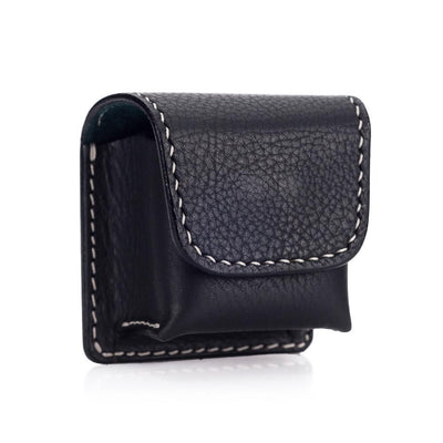 Arte di Mano Leather Pouch for Leica EVF2 - Minerva Black with White Stitching