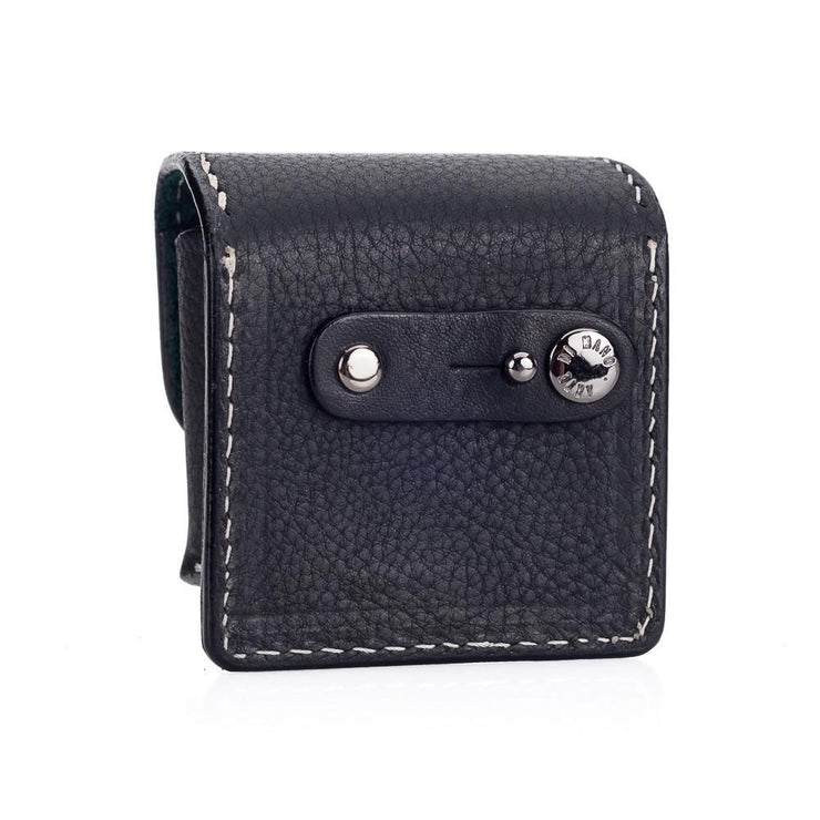 Arte di Mano Leather Pouch for Leica EVF2 - Minerva Black with White Stitching