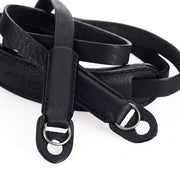 Arte di Mano Extra Long Classic Neck Strap - Minerva Black with Black Stitching