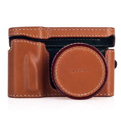 Arte di Mano Half Case + Semi Cover + Lens Cover for the Leica T (Typ 701) in Barenia Tan