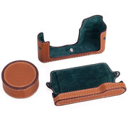 Arte di Mano Half Case + Semi Cover + Lens Cover for the Leica T (Typ 701) in Barenia Tan