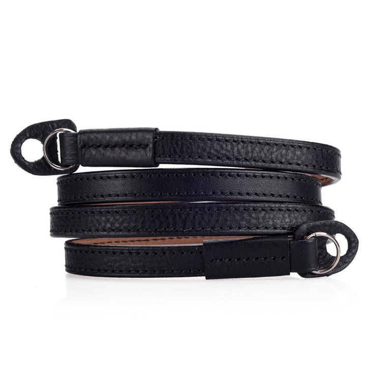 Arte di Mano Reinforced Comodo Neck Strap - Minerva Black with Black Stitching