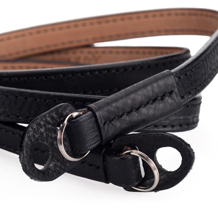 Arte di Mano Reinforced Comodo Neck Strap - Minerva Black with Black Stitching