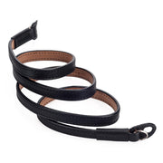 Arte di Mano Reinforced Comodo Neck Strap - Minerva Black with Black Stitching