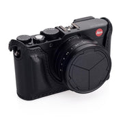 Arte di Mano Leica D-Lux (Typ 109) Half Case - Minerva Black with Black Stitching