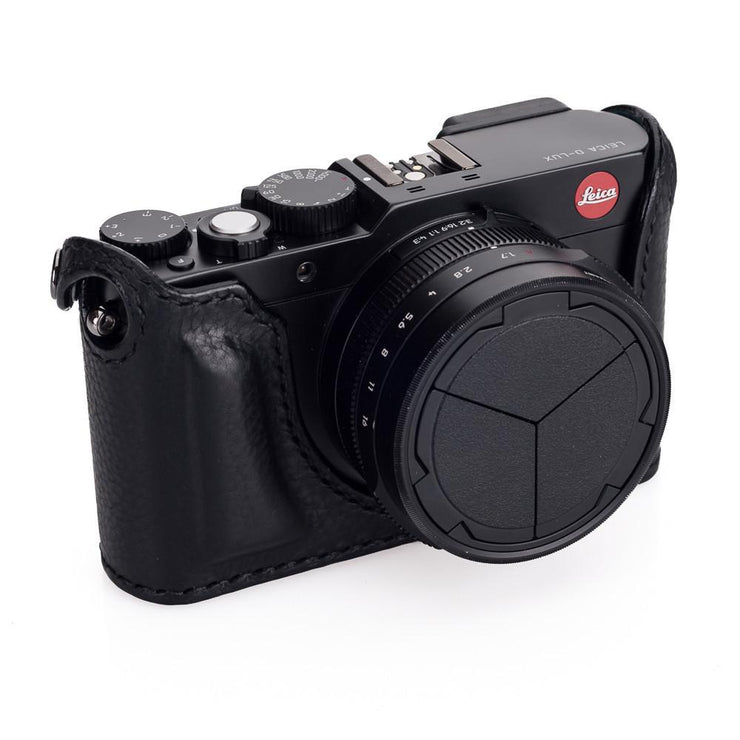 Arte di Mano Leica D-Lux (Typ 109) Half Case - Minerva Black with Black Stitching