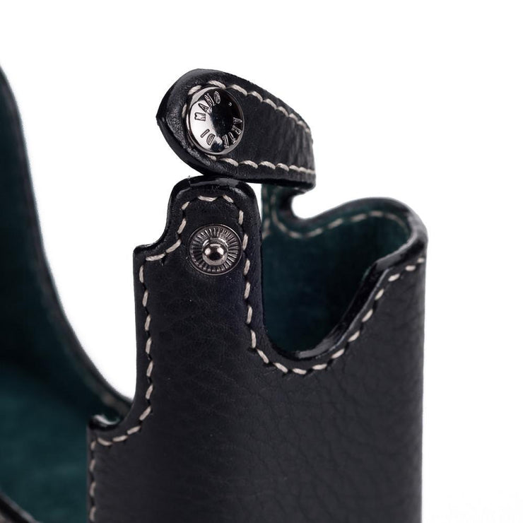 Arte di Mano Half Case for Leica M/M-P (Typ 240) with Regular Handgrip - Minerva Black with White Stitching