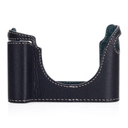 Arte di Mano Half Case for Leica M/M-P (Typ 240) with Multifunction Handgrip- Minerva Black with White Stitching