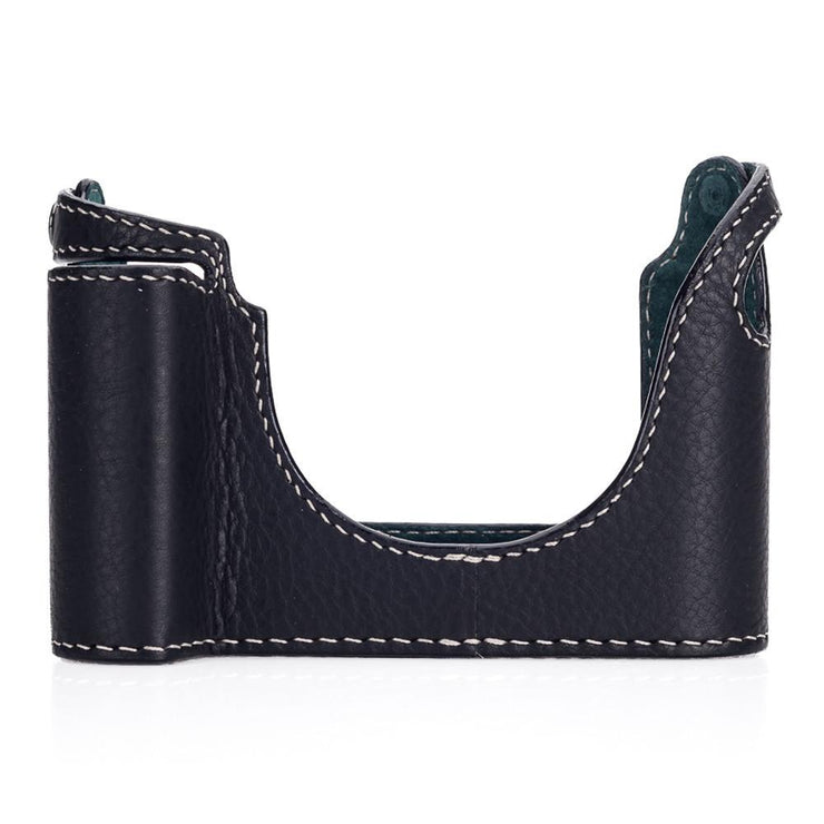 Arte di Mano Half Case for Leica M/M-P (Typ 240) with Multifunction Handgrip- Minerva Black with White Stitching