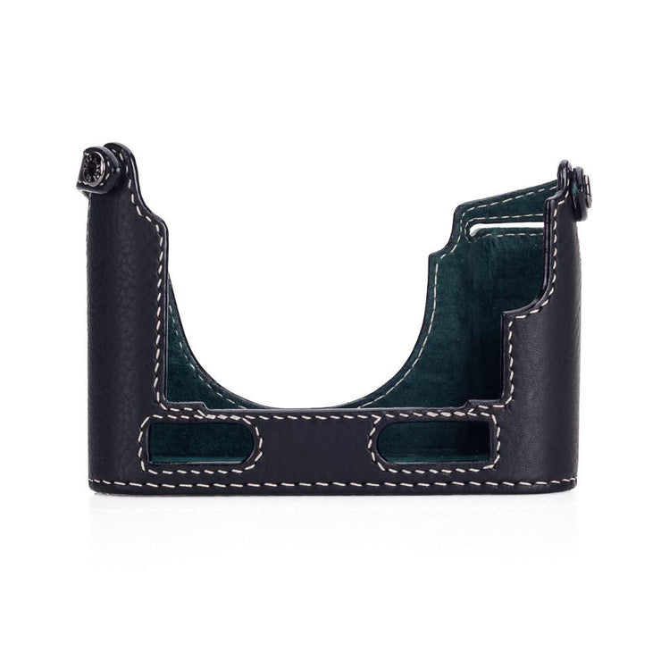 Arte di Mano Half Case for Leica M/M-P (Typ 240) with Multifunction Handgrip- Minerva Black with White Stitching