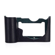 Arte di Mano Half Case for Leica SL (Typ 601) with Battery Access Door - Minerva Black with Black Stitching