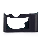 Arte di Mano Half Case for Leica SL (Typ 601) with Battery Access Door - Minerva Black with Black Stitching