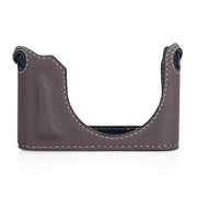 Arte di Mano Leica Q (Typ 116) Half Case with Battery Access Door - Perlinger Shrunken Calf Gray