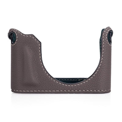 Arte di Mano Leica Q (Typ 116) Half Case with Battery Access Door - Perlinger Shrunken Calf Gray