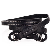 Arte di Mano 120cm Extra Long Comodo Neck Strap - Minerva Black with White Stitching