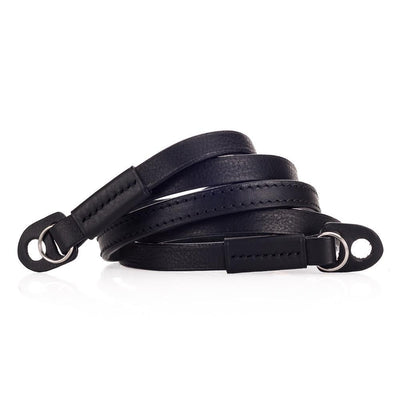 Arte di Mano 120cm Extra Long Comodo Neck Strap - Minerva Black with Black Stitching
