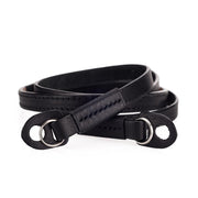 Arte di Mano 120cm Extra Long Comodo Neck Strap - Minerva Black with Black Stitching