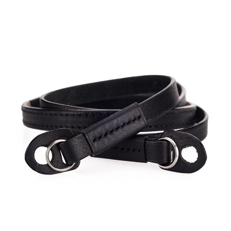 Arte di Mano 120cm Extra Long Comodo Neck Strap - Minerva Black with Black Stitching