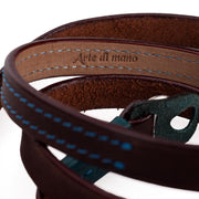 Arte di Mano Comodo Neck Strap - Rally Volpe with Minerva Blue Accents