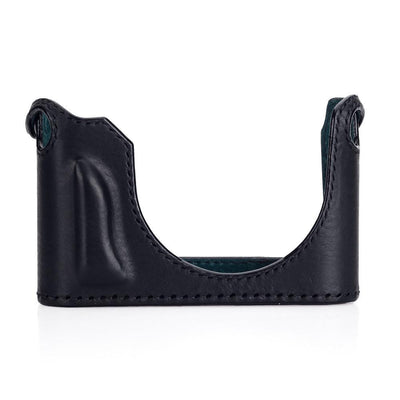 Arte di Mano Leica Q (Typ 116) Half Case - Minerva Black with Black Stitching
