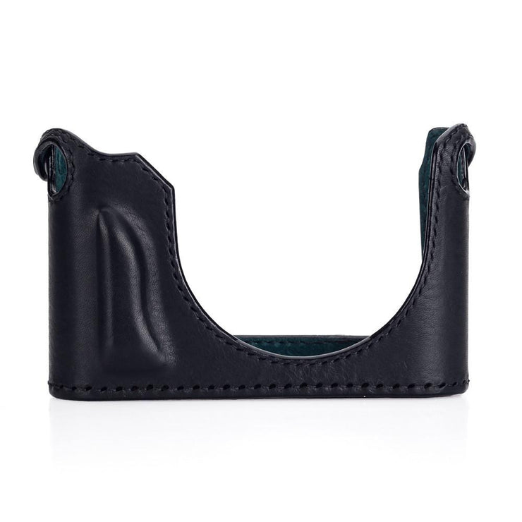 Arte di Mano Leica Q (Typ 116) Half Case - Minerva Black with Black Stitching