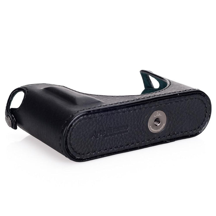 Arte di Mano Leica Q (Typ 116) Half Case - Minerva Black with Black Stitching