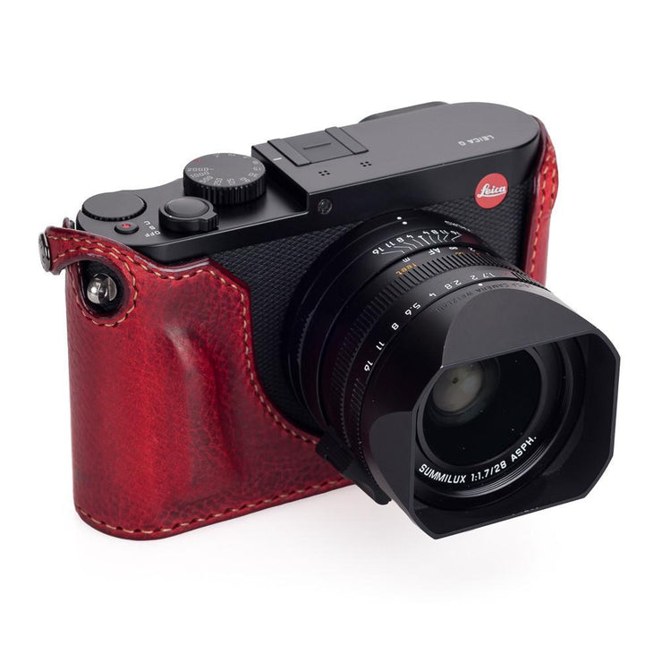 Arte di Mano Leica Q (Typ 116) Half Case - Rally Bordo