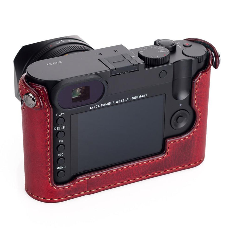 Arte di Mano Leica Q (Typ 116) Half Case - Rally Bordo