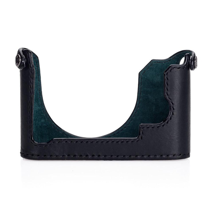 Arte di Mano Leica Q (Typ 116) Half Case with Battery Access Door - Minerva Black with Black Stitching