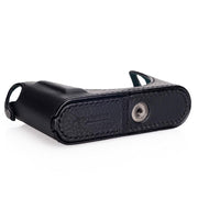 Arte di Mano Leica Q (Typ 116) Half Case with Battery Access Door - Minerva Black with Black Stitching