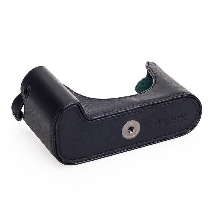 Arte di Mano Half Case for Leica M/M-P (Typ 240) for Multifunction Handgrip with Fingerloop Cutout - Minerva Black with Black Stitching