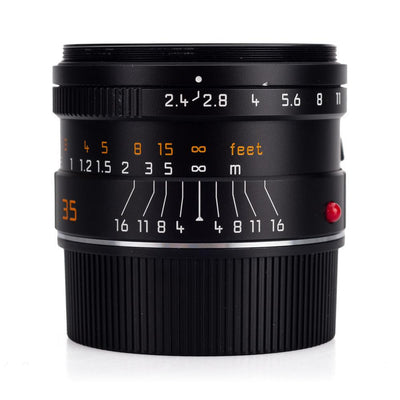 Used Leica Summarit-M 35mm f/2.4 ASPH Black Anodized Finish