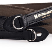 Artisan & Artist ACAM 120 Cotton/Leather Strap, Khaki/Black