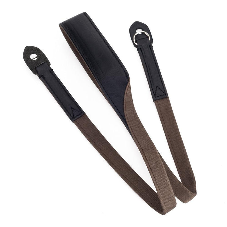 Artisan & Artist ACAM 120 Cotton/Leather Strap, Khaki/Black