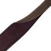 Artisan & Artist ACAM 120 Cotton/Leather Strap, Khaki/Brown