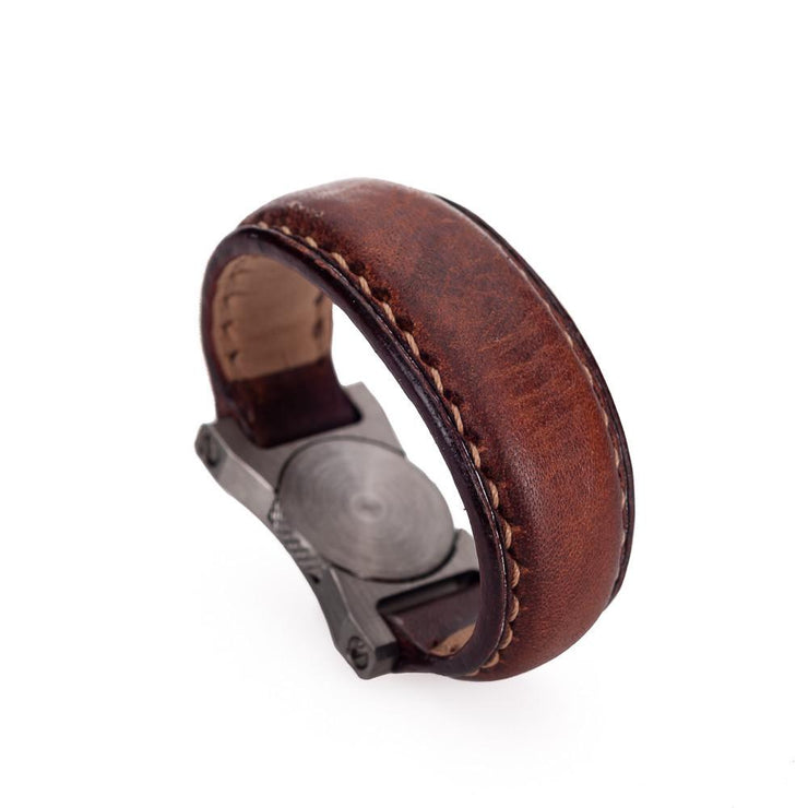 Arte di Mano Leather Finger Loop for Leica M (Typ 240) - Rally Volpe, Silver Metal