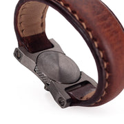 Arte di Mano Leather Finger Loop for Leica M (Typ 240) - Rally Volpe, Silver Metal