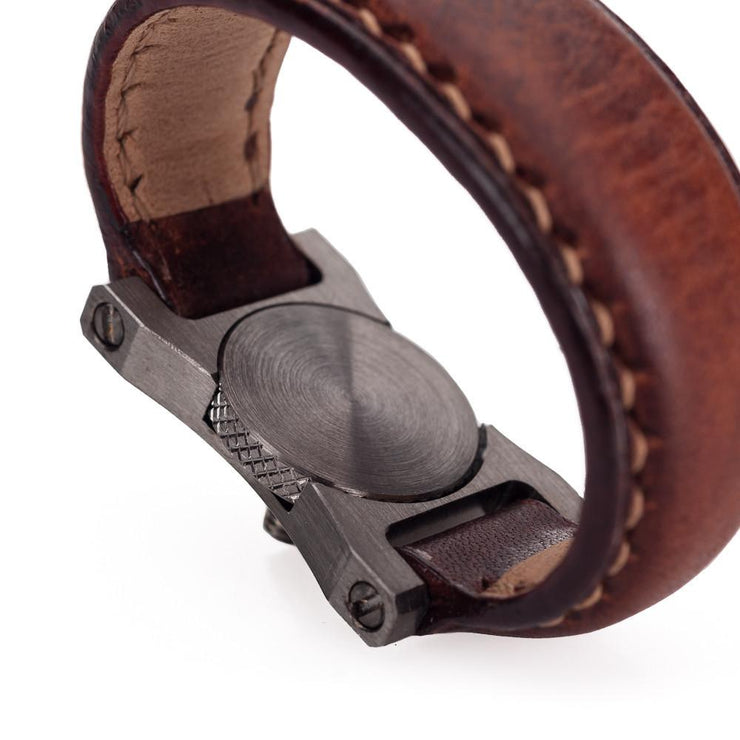 Arte di Mano Leather Finger Loop for Leica M (Typ 240) - Rally Volpe, Silver Metal