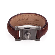 Arte di Mano Leather Finger Loop for Leica M (Typ 240) - Rally Volpe, Silver Metal