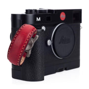 Arte di Mano Leather Finger Loop for Leica M (Typ 240) - Rally Bordo, Silver Metal