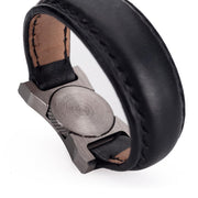 Arte di Mano Leather Finger Loop for Leica M (Typ 240) - Minerva Black with Black Stitching, Silver Metal